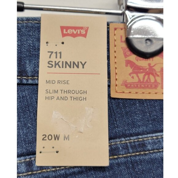NWT Levi's 711 Mid-Rise Skinny Jeans 20W - Picture 7 of 11